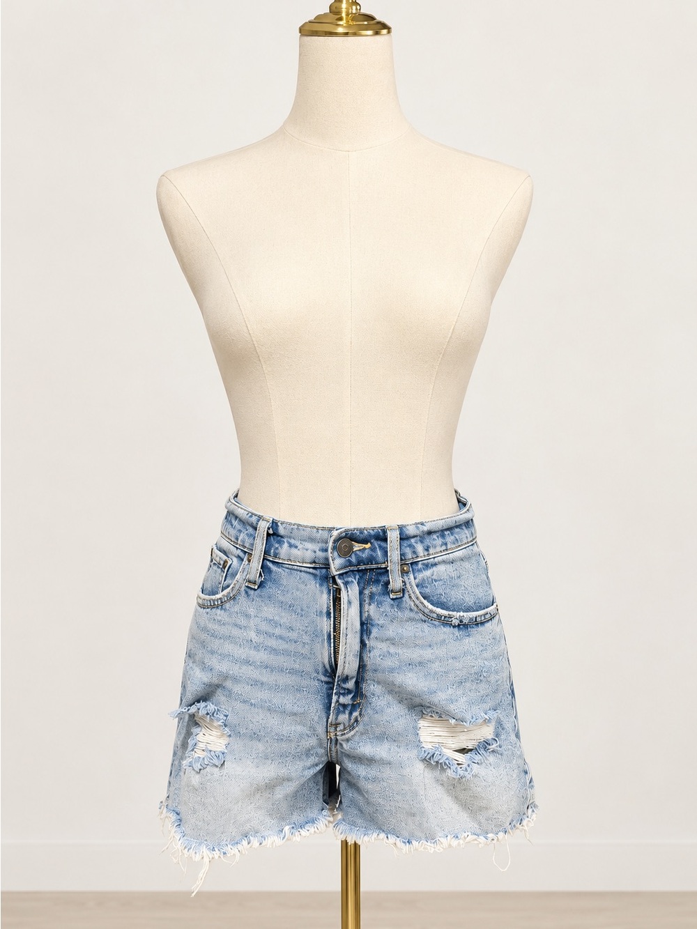 Abercrombie & Fitch Curve Love High Rise Denim Shorts